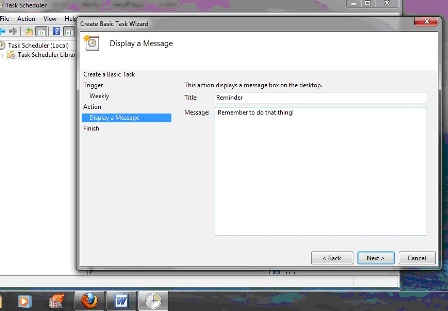 Configurare Task. Pasi finali